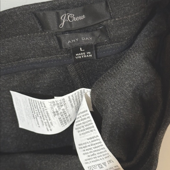J Crew Pixie Any Day Pants Charcoal Gray in Stretch Ponte Skinny Capsule sz L - Picture 7 of 8